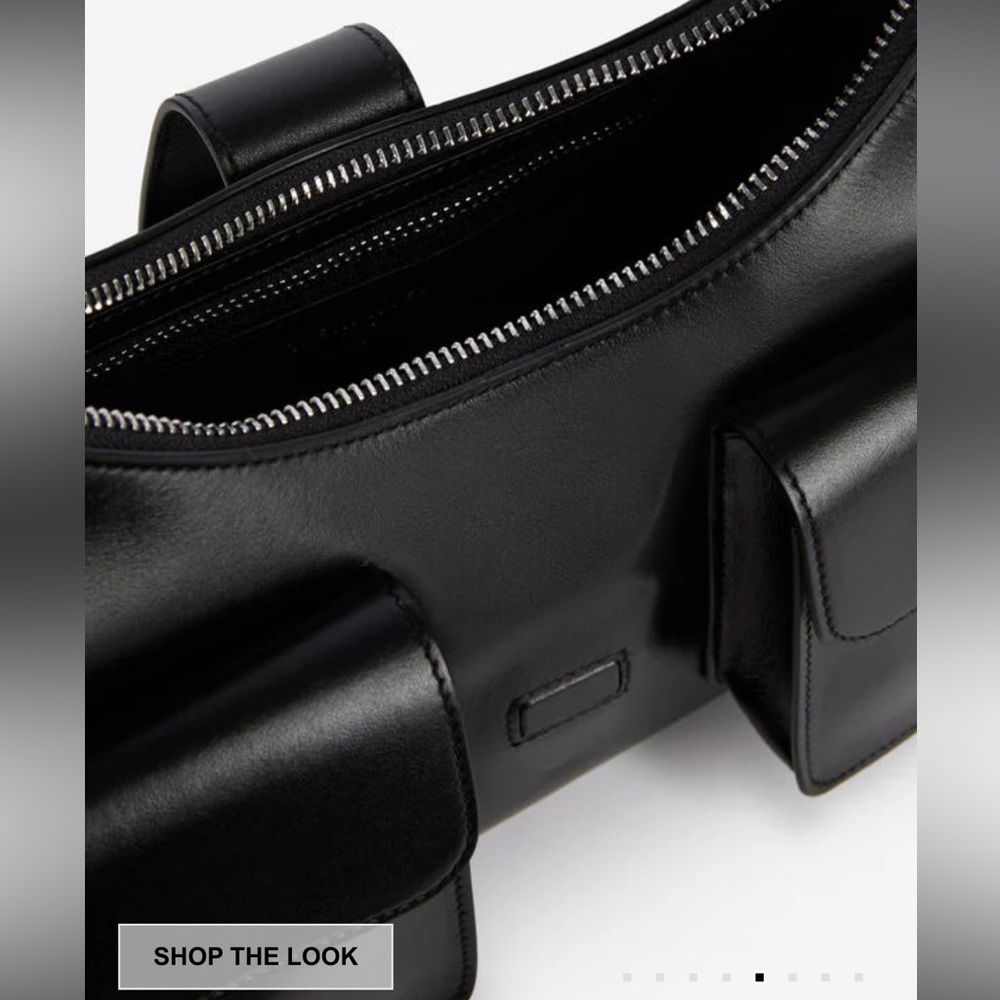 The kooples AMELIA BAG WITH CHAIN IN BLACK SMOOTH LEATHER - Picture 4 of 5